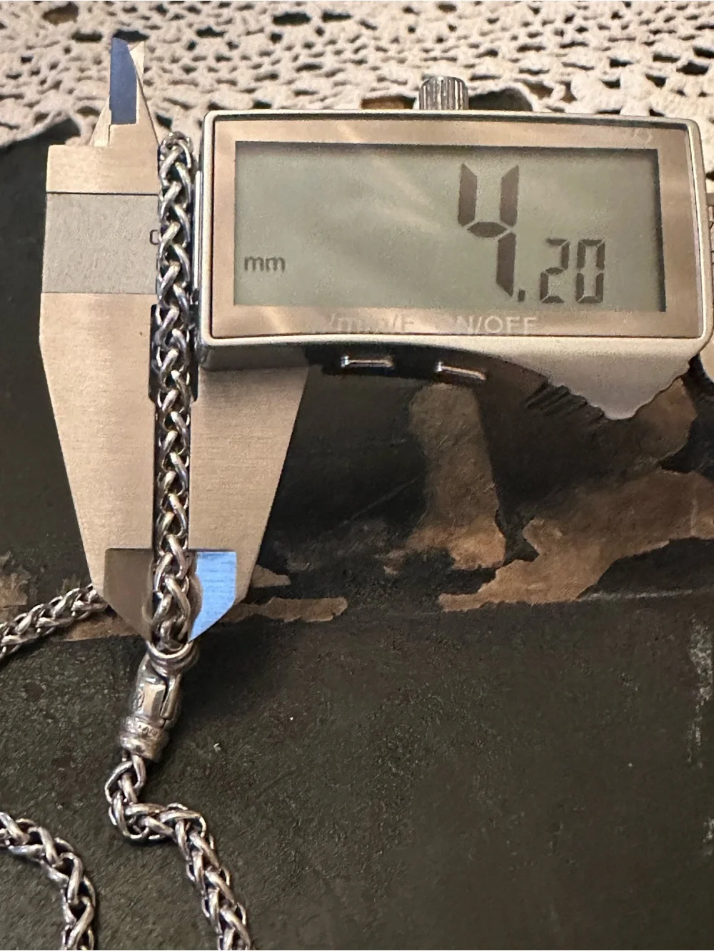 David Yurman Sterling Silver 4mm Wheat Weave Chain Necklace 22” - 30.9g!